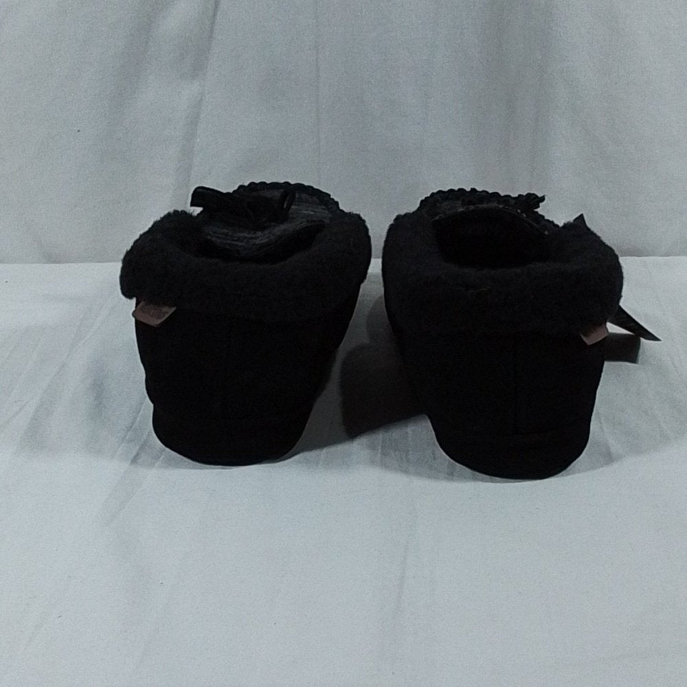 Women's Leather Goods by Muk Luks Sia Moccasin Slippers - Ebony - 9 - NWT