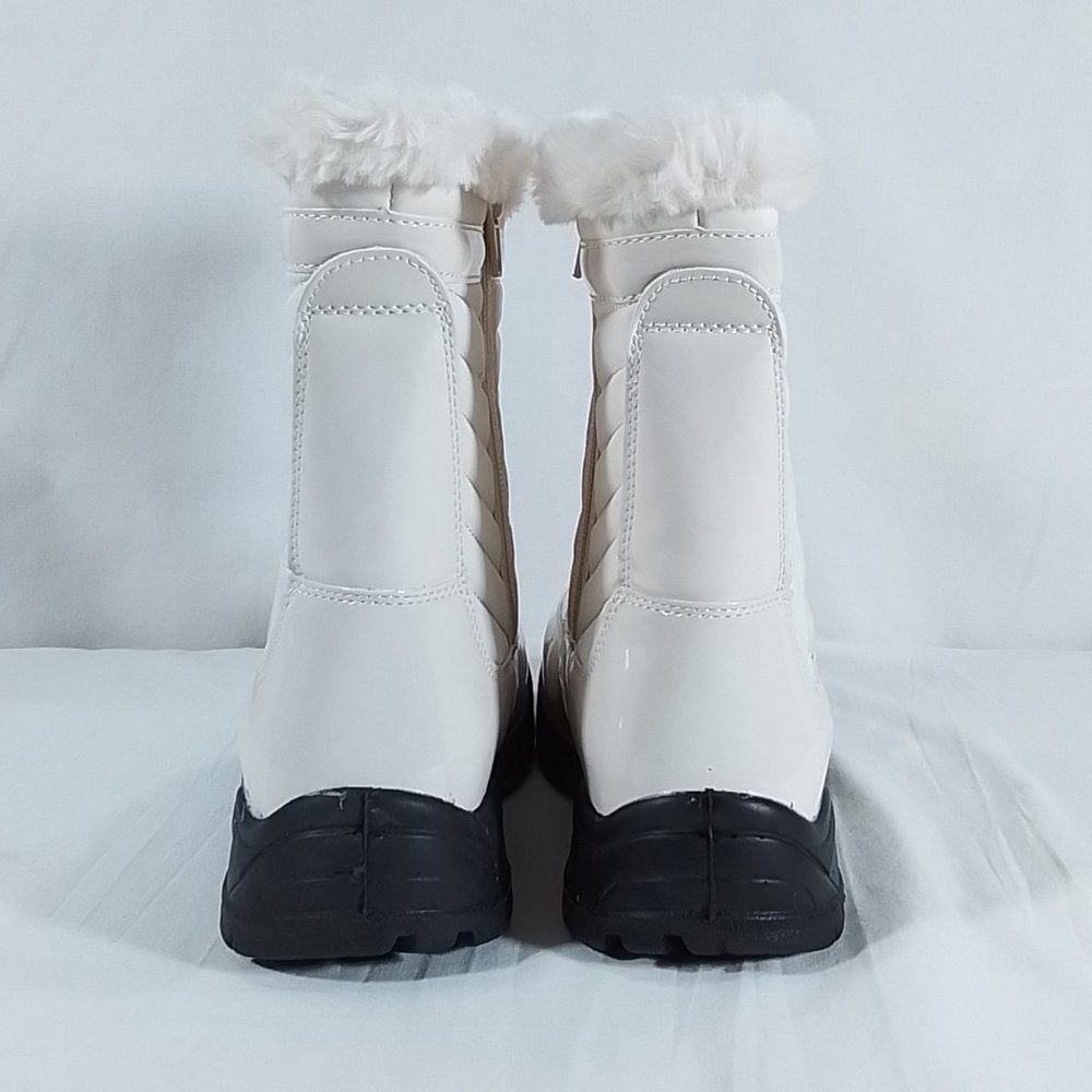 Easy Street Women's Frazer Winter Boots Winter White Patent - Size 7.5 || NIB