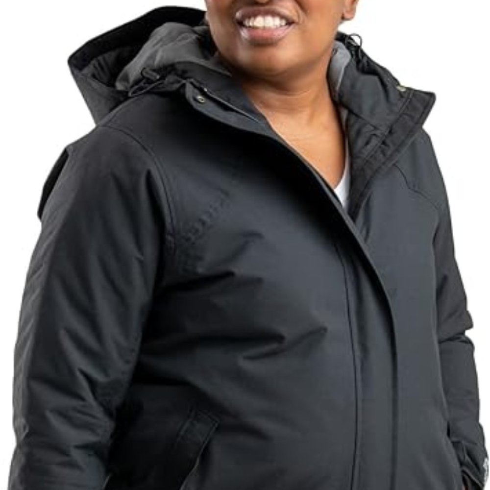 Berne Women's Coastline Waterproof Rain Jacket - Large - Black - NWT