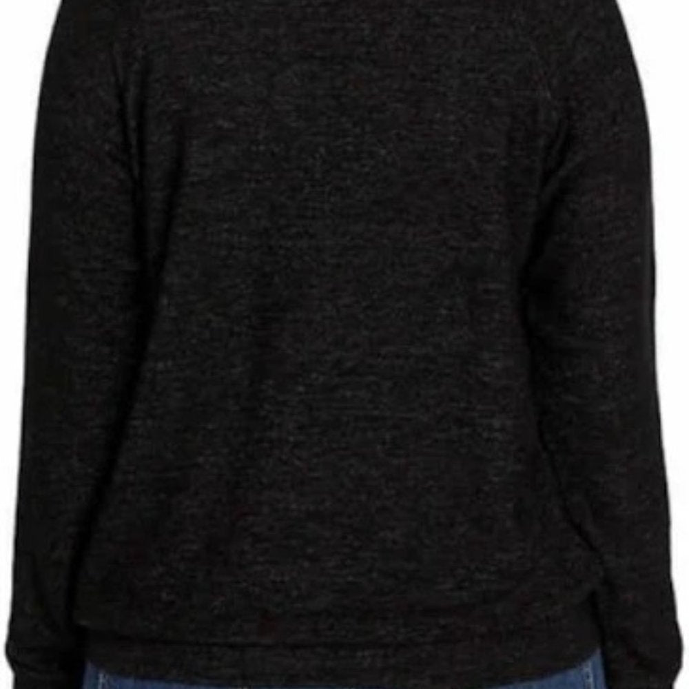 Buffalo David Britton Ladies Long Sleeve Cozy Top - Medium - Heather Black - NWT