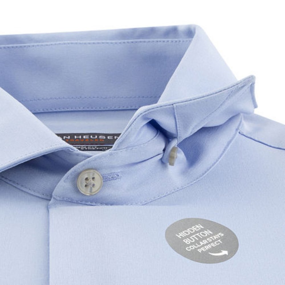 Van Heusen Men's Slim Fit Long Sleeve Dress Shirt - Mist - 15-15.5 34-35 - NWOT