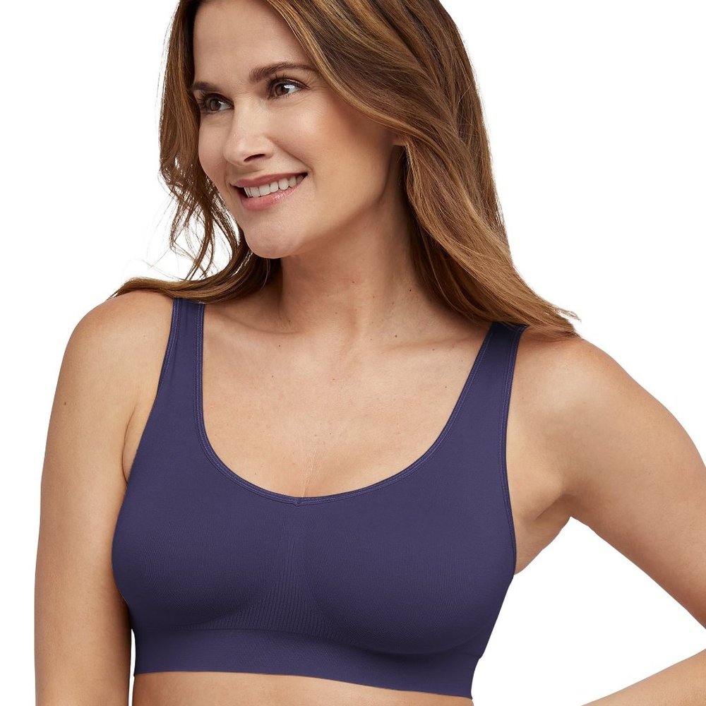 Bali One Smooth Bralette Around U Ultra Light Wire free - Medium - Purple -  NWT