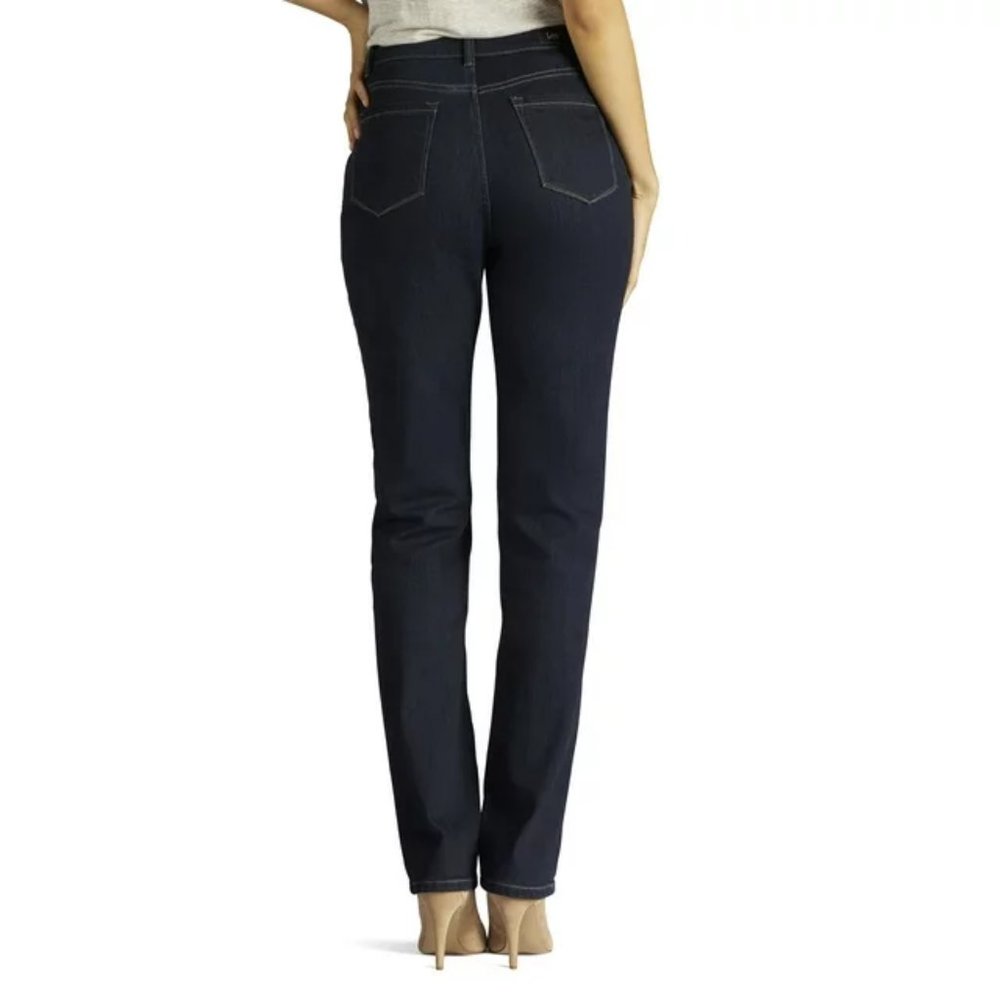 Lee Women's Instantly Slims Straight Leg Jean - 12 Short - Blue - NWOT