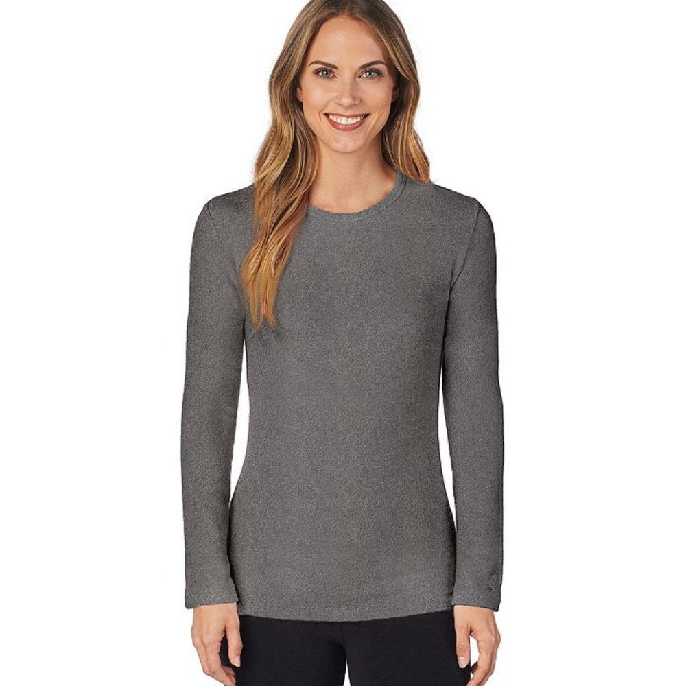Cuddl Duds Women's Fleece-wear Long Sleeve Crew Neck Top - X large - Grey - NWT