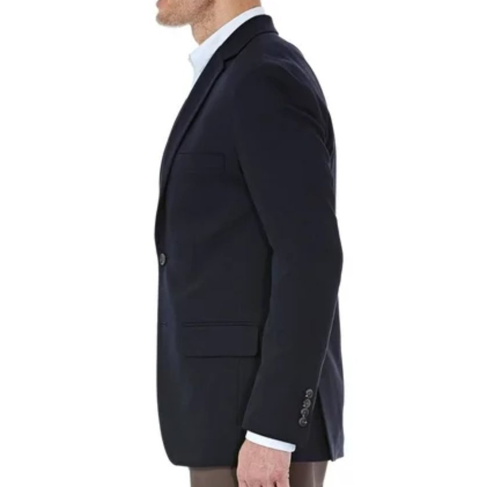Haggar Men's in Motion Tailored-Fit Blazer - 48 Long - Blue - NWT