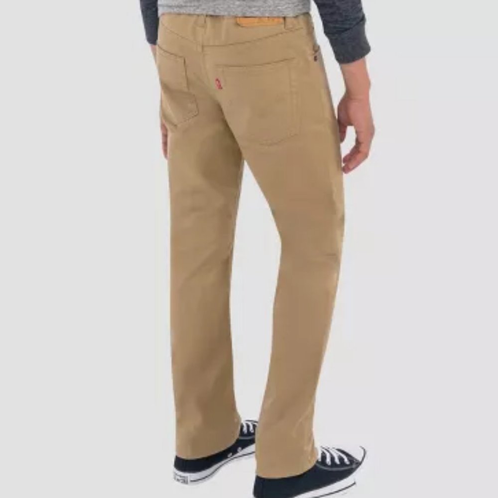 Levi's 511 Big Boys Slim Fit Pant 16 Rag - 16R - Beige - New without Tags