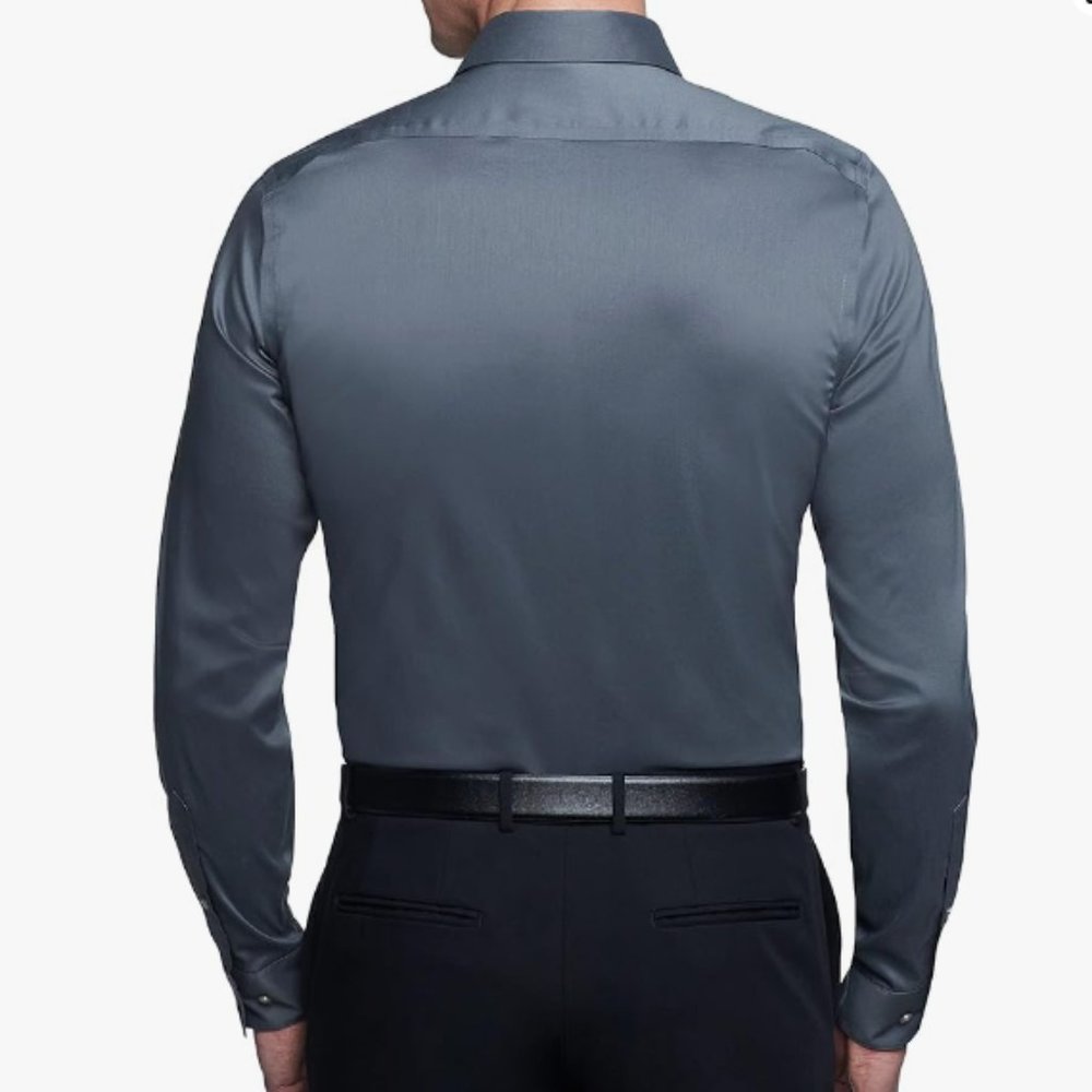 Van Heusen Men's Dress Shirt Regular Fit Dress Shirt - Large - Grey - NWOT