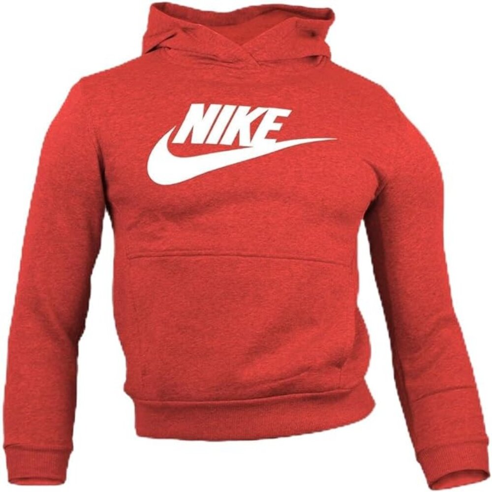 Nike Youth Club Fleece Hoodie - Scarlet - Medium - New without Tags