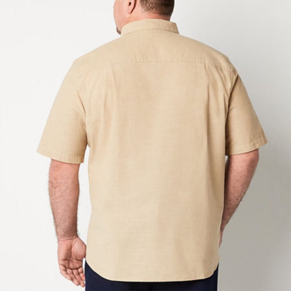 Frye and Co. Big and Tall Men's Regular Fit Shirt - 4X-Large - Beige - NWT