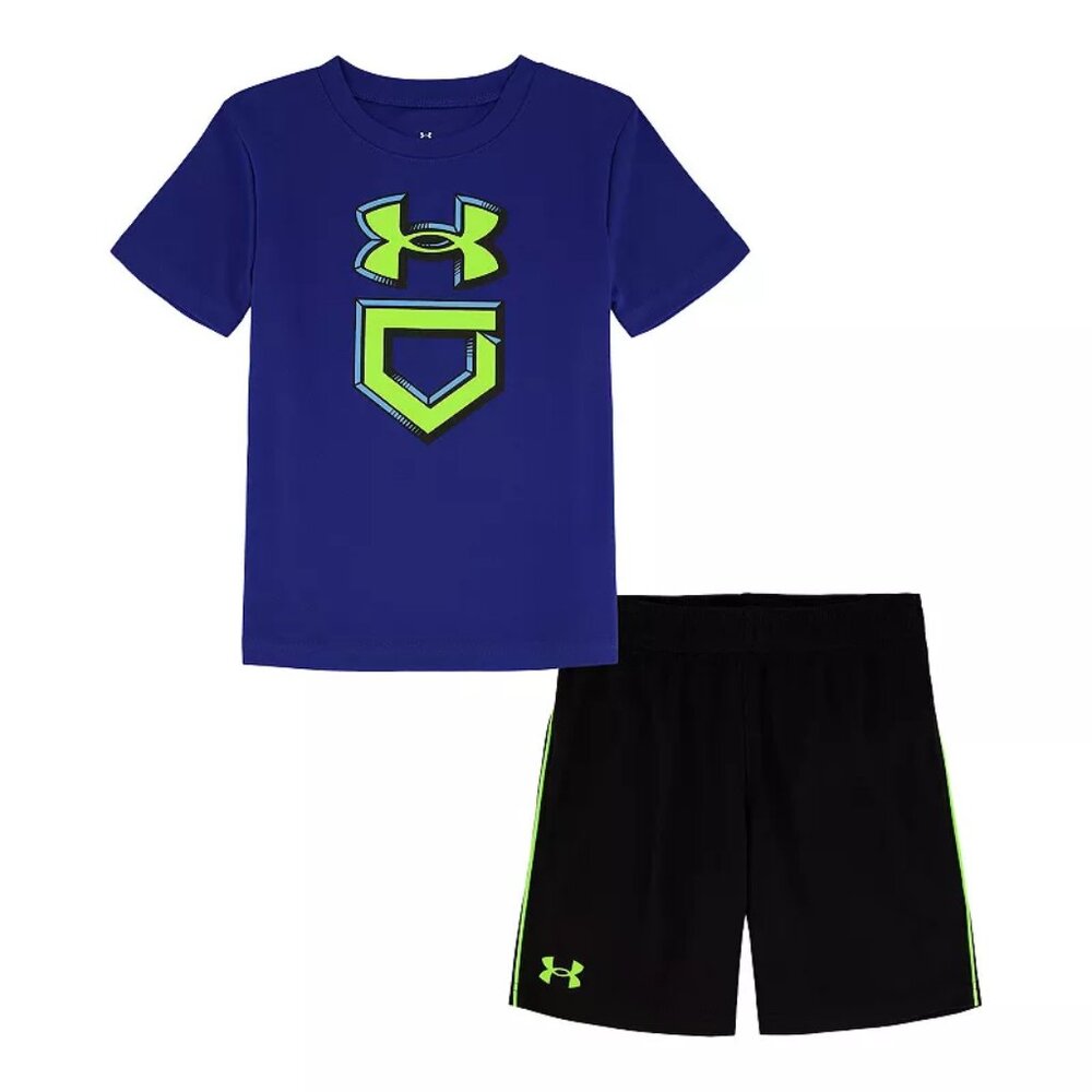 Boy's Under Armour Baseball Core Tee & Short Set - Size 4 - NWT