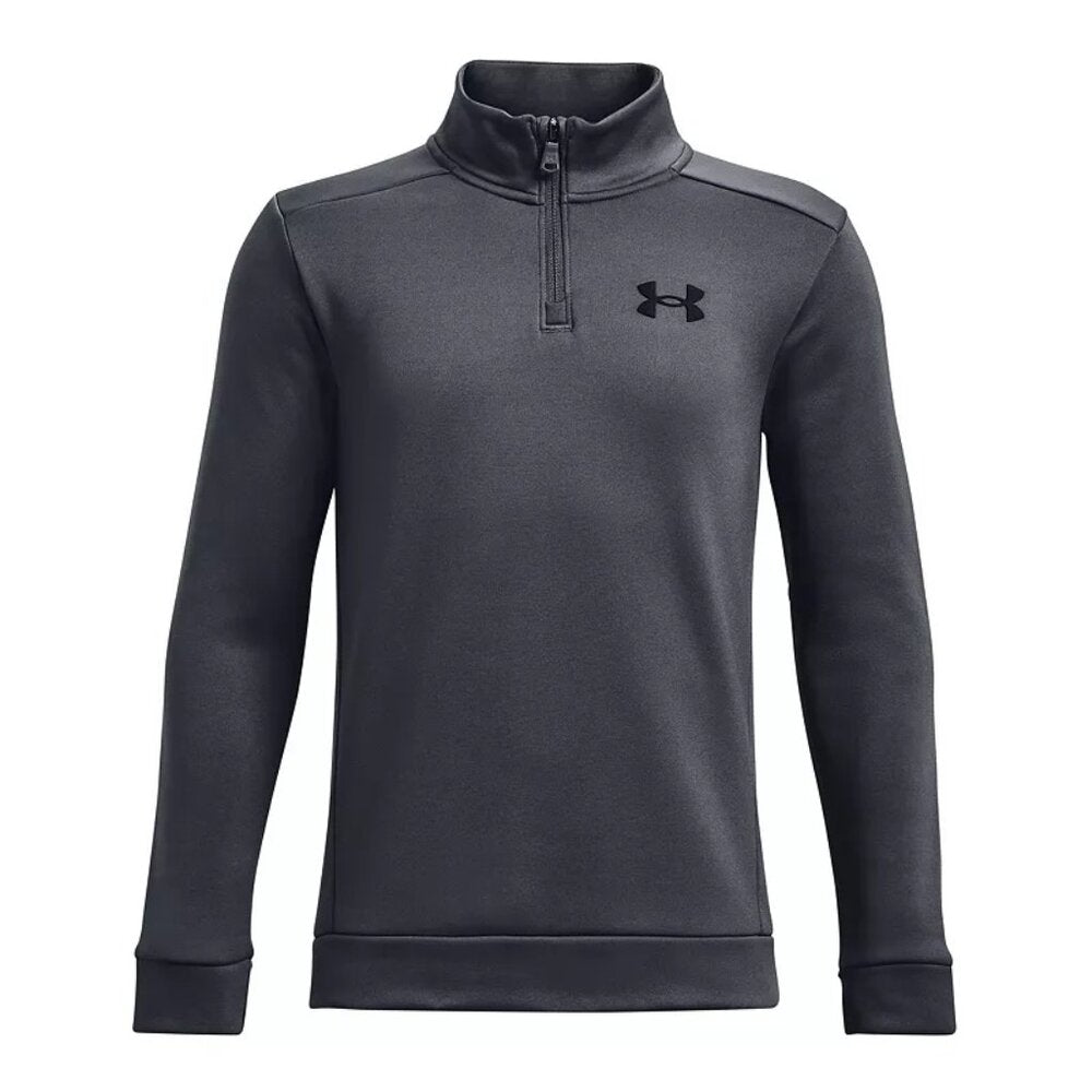 Boy's Under Armour Fleece 1/4 Zip Pullover - Gray - Large - NWT