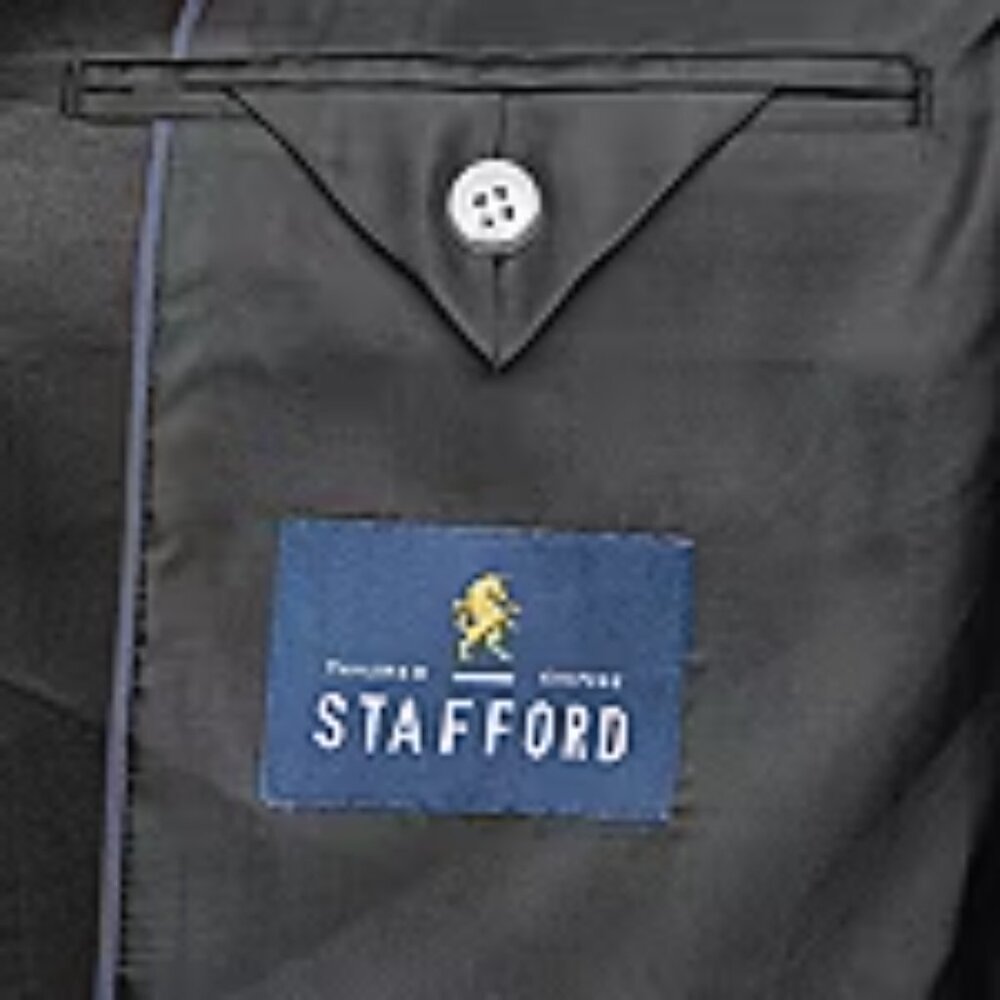 Men's Stafford Big & Tall Classic Fit Coolmax Tuxedo Jacket - Black - 60 Big Reg