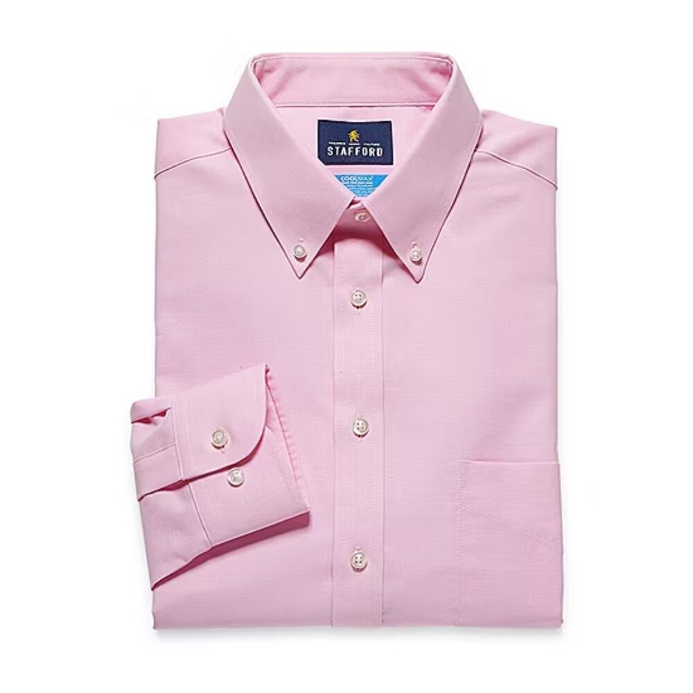 Men's Stafford Big & Tall Coolmax Oxford - Light Pink - XLT - NWT