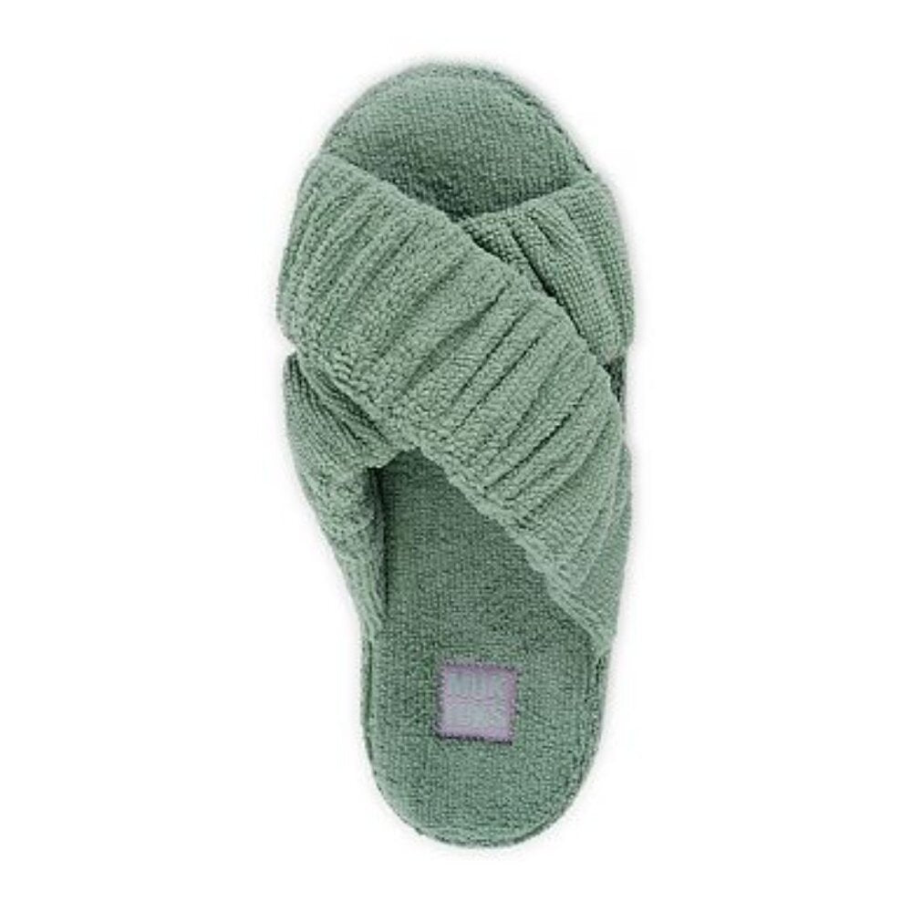 Women's Muk Luks Maelle Criss-Cross Slippers - Juniper Green - Medium - NWT