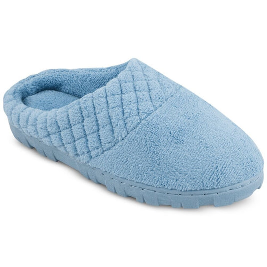 Women's Muk Luks Micro Chenille Clog Slippers - Blue - Large - NWT