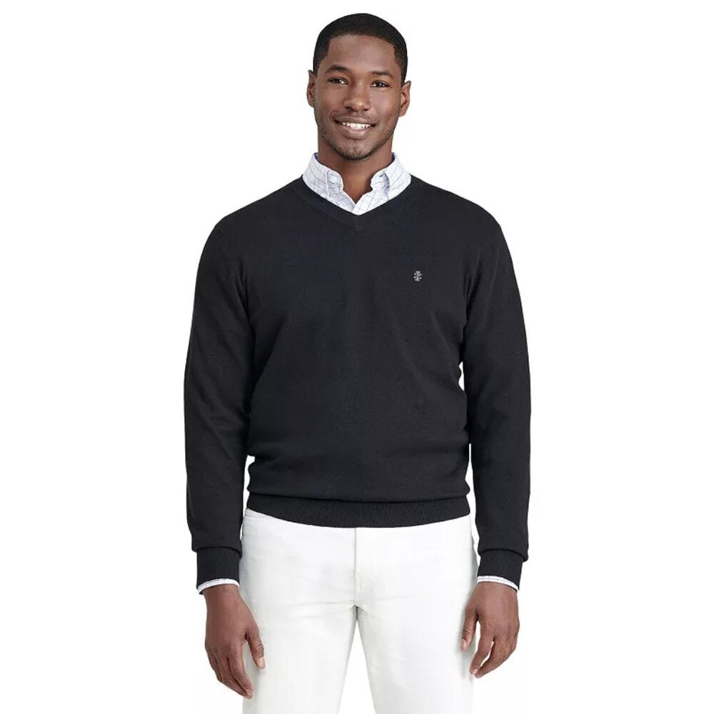 Men's Izod V-Neck Sweater - Black - Large - NWT