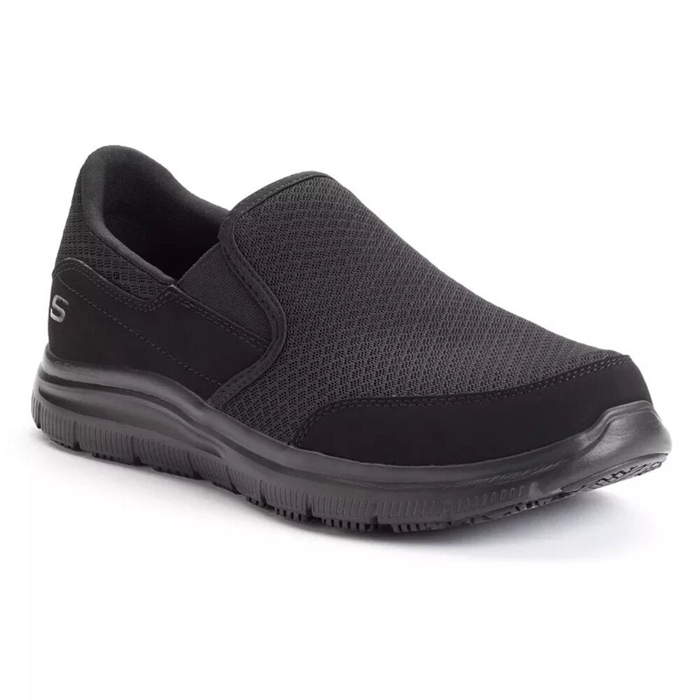 Men's Skechers Work Flex Advantage McAllen Slip Resistant Shoe - Black - 10 -NIB