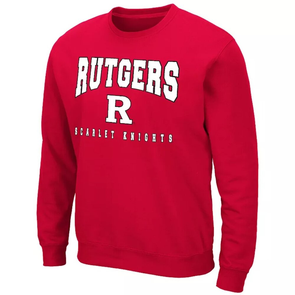 Men's Colosseum Rutgers Scarlet Knights Fleece Sweatshirt - Red - Medium - NWT