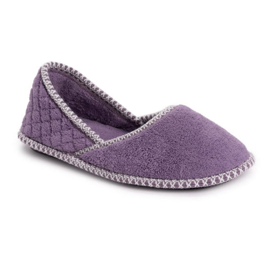 Women's Muk Luks Beverly Micro Chenille Slip-On Slippers - Lilac - Medium - NWT