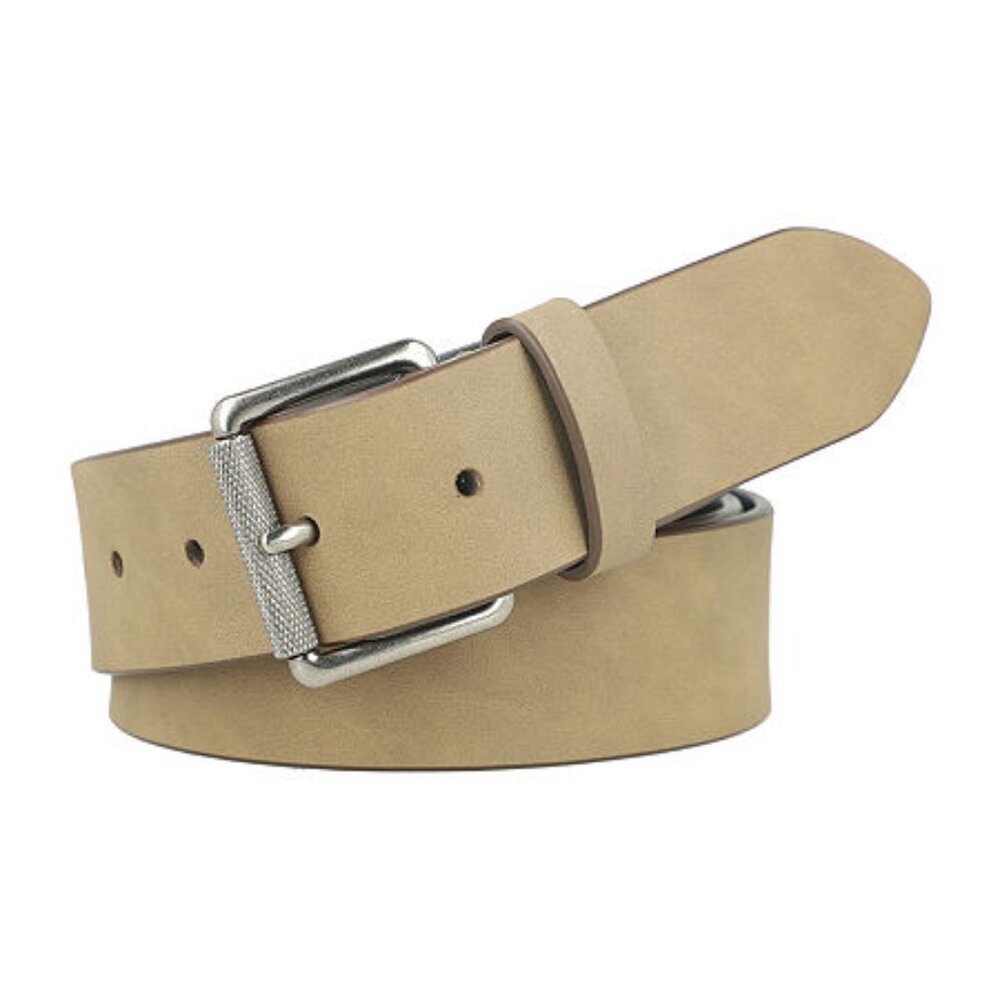 Men's Frye and Co. Faux Leather Flat Strap Belt - Taupe - Large (38-40) - NWT