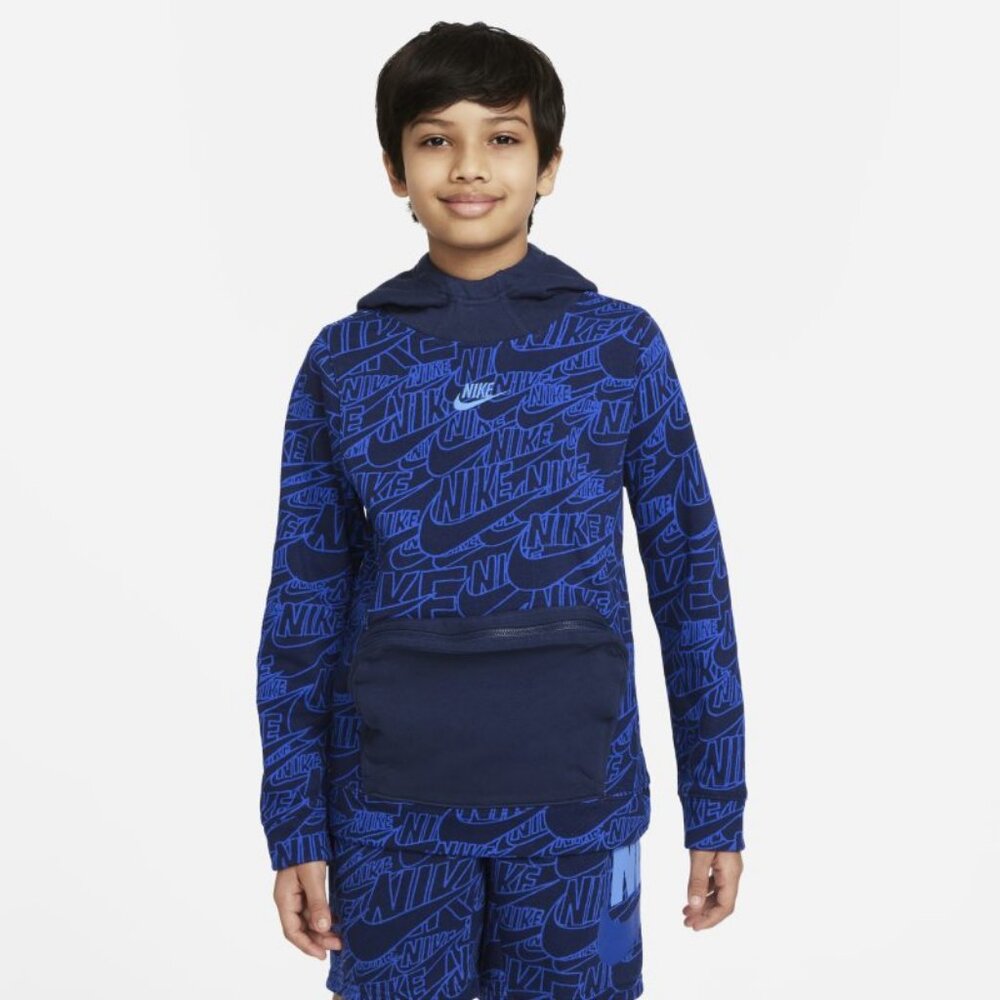 Boy's Nike Sportswear French Terry Hoodie - Lapis Blue - Navy - XS - NWT