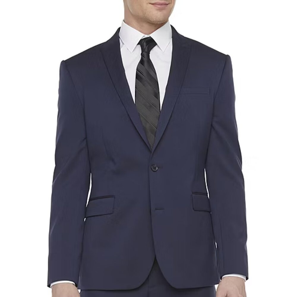 Men's JF J Ferrar Stretch Fabric Slim Fit Suit Jacket - New Navy - 46 Reg - NWT