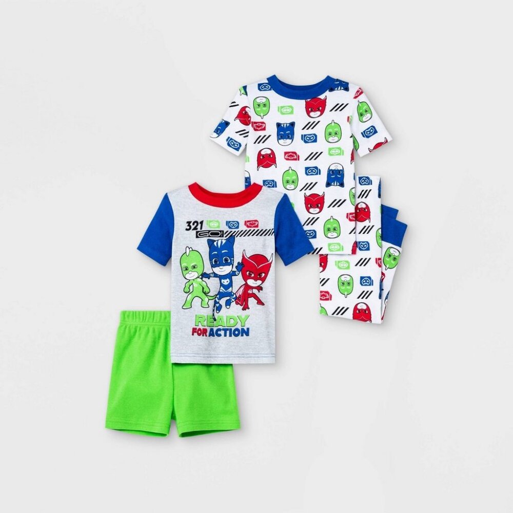 Toddler Boy's PJ Masks 4 Piece Pajama Set - 2T - NWT