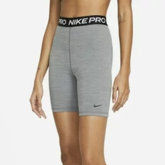 Women's Nike Pro High Rise 7" Training Shorts - Smoke Grey - Small - NWT