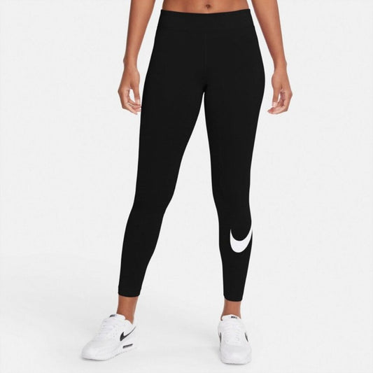 Women's Nike Sportswear Essential Swoosh Midrise Leggings - Black - X-Small -NWT