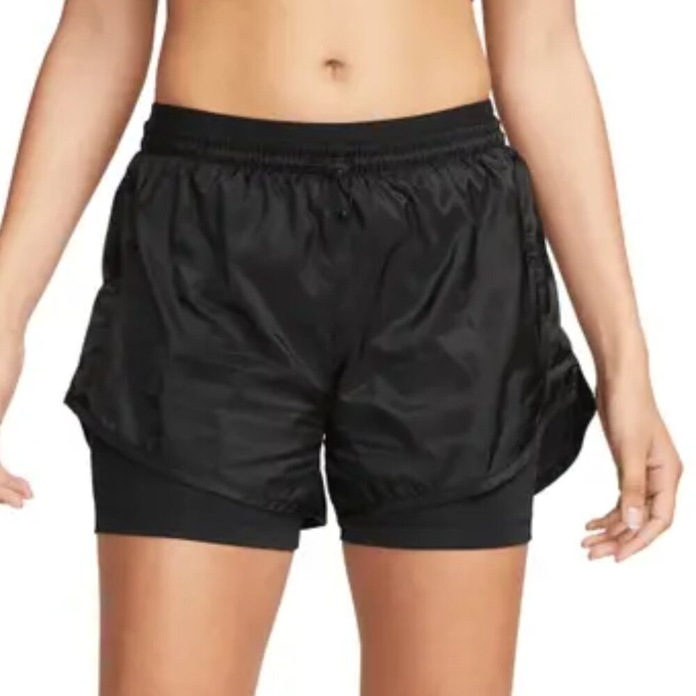 Women's Nike Icon Clash Tempo Layered Running Shorts - Black - Small - NWT