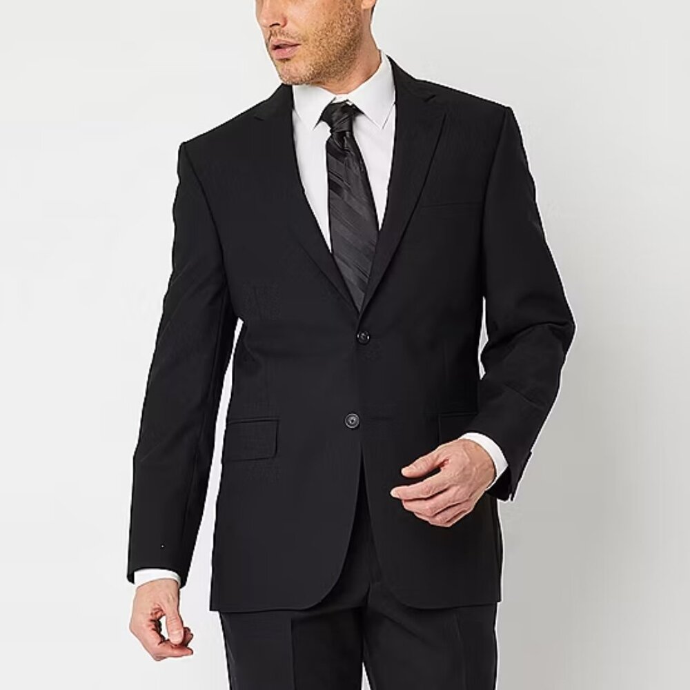Men's Stafford Signature Wool Classic Fit Suit Jacket - Black - 46 Reg. - NWT