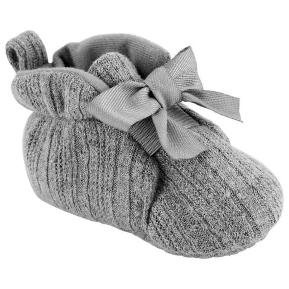 Carter's Girls' Cable Bootie Baby Shoes Grey Various Sizes-NWT