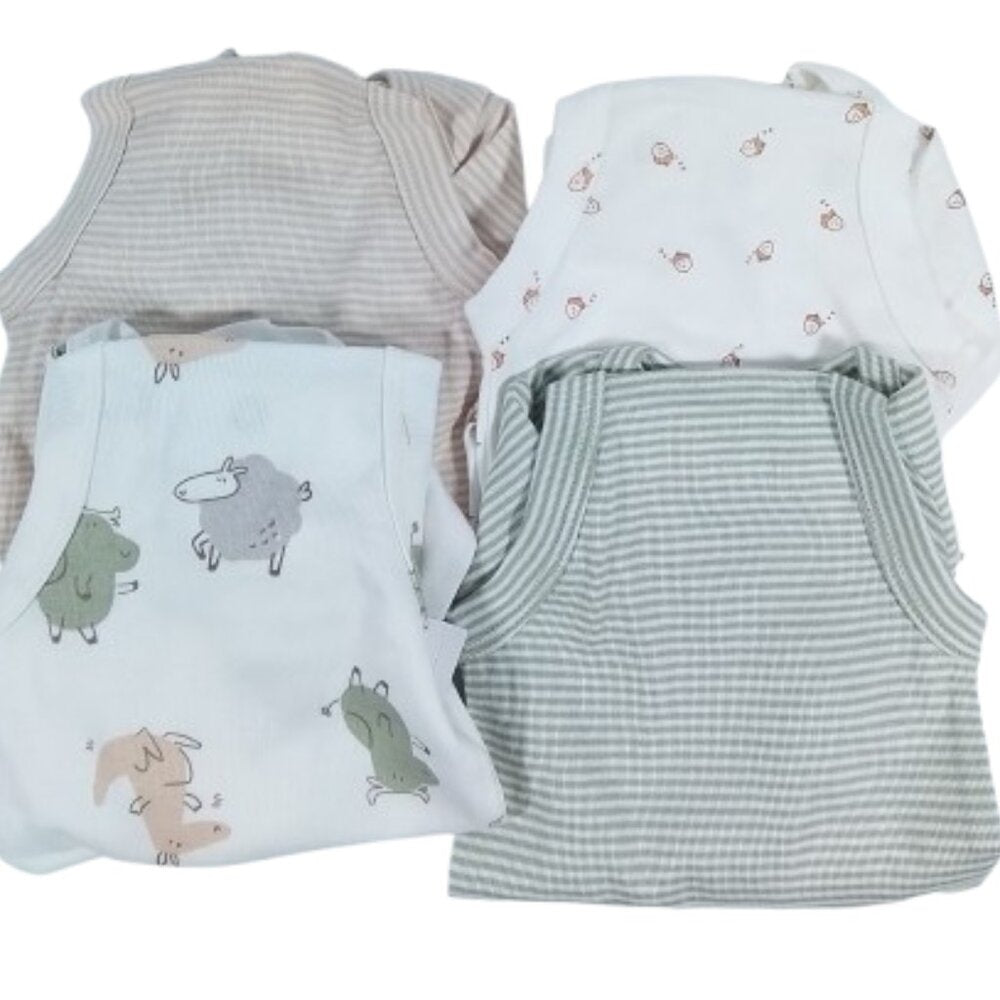 Preemie Carter's 4-Pack Long Sleeve Patterned Bodysuits - Preemie - NWT