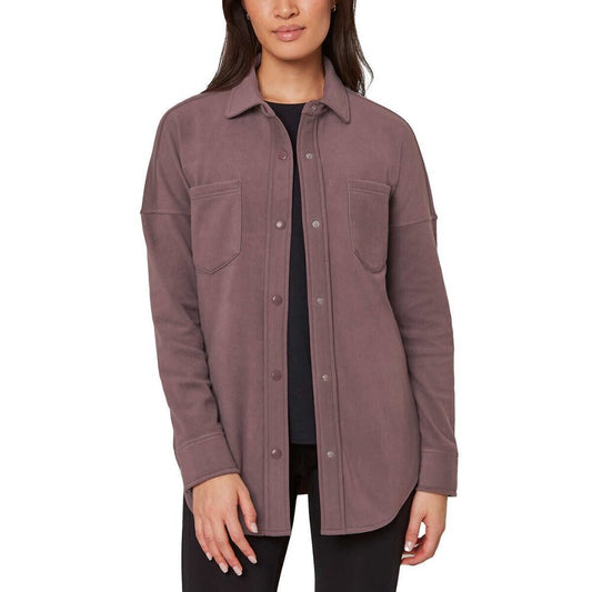 Women's Mondetta Cozy Fleece Long Sleeve Shirt Jacket - Purple - M - NWT