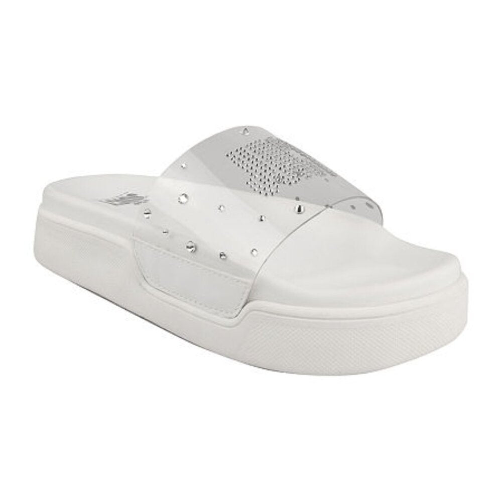 Women's Juicy by Juicy Couture Platform Slide Sandals - White - 5 - NIB
