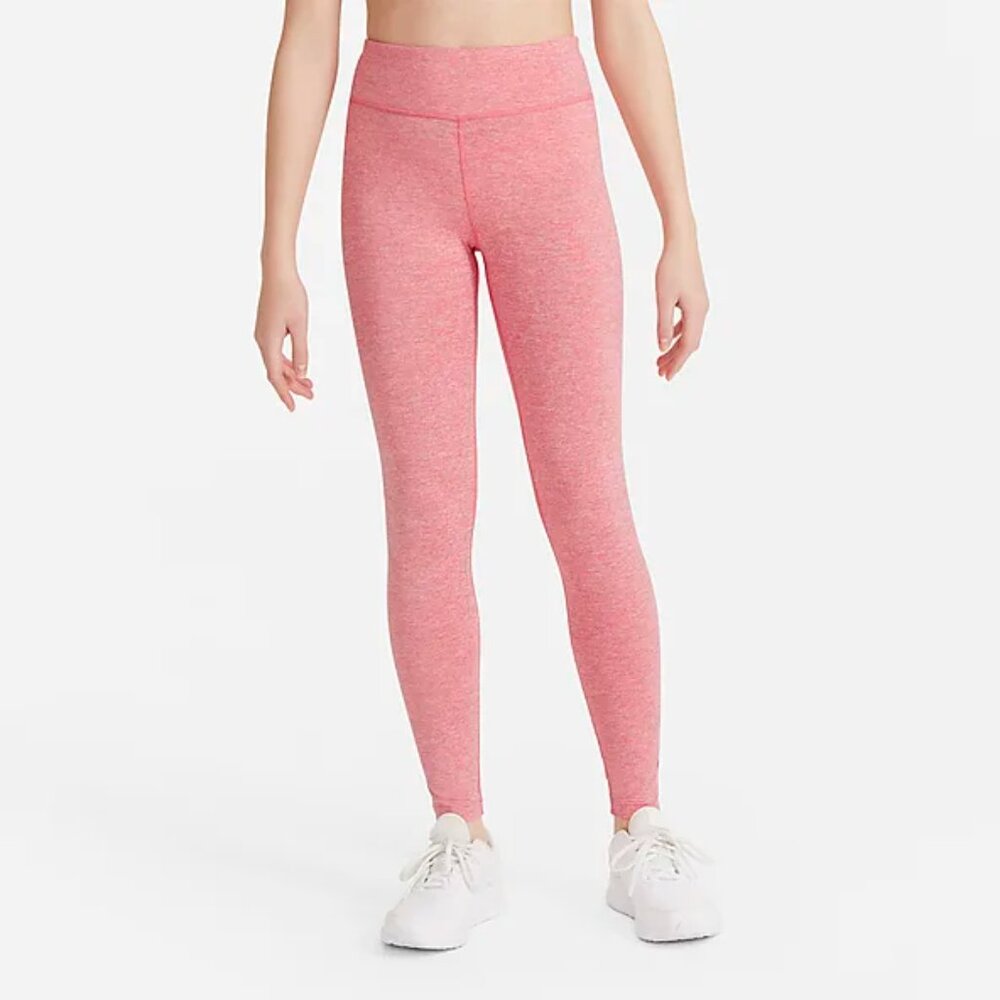 Girl's Nike One Luxe Dri-Fit High Rise Leggings - Pink Salt - Var Szs - NWT