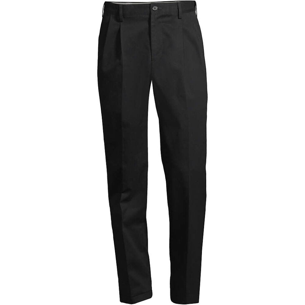 Men's Lands' End Comfort Waist Pleated No Iron Chino Pants 32x36 NWOT
