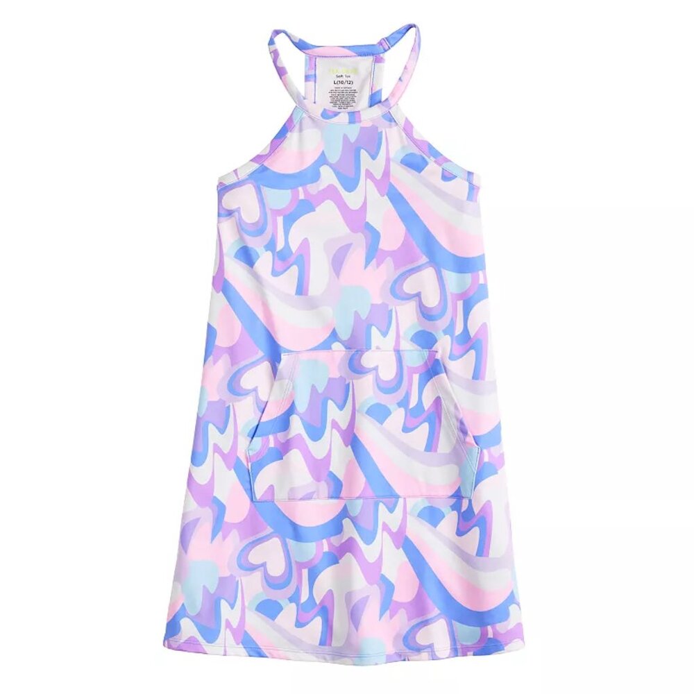 Girl's Tek Gear Soft Tek Dress - Bold Geo Pastels - X-Large - NWT