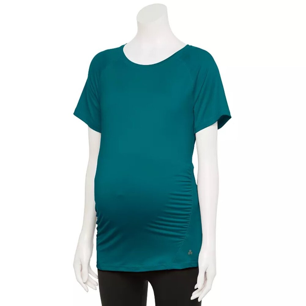 Women's Tek Gear Maternity Performance Dry Tek Tee - Night Life Teal - XL - NWT