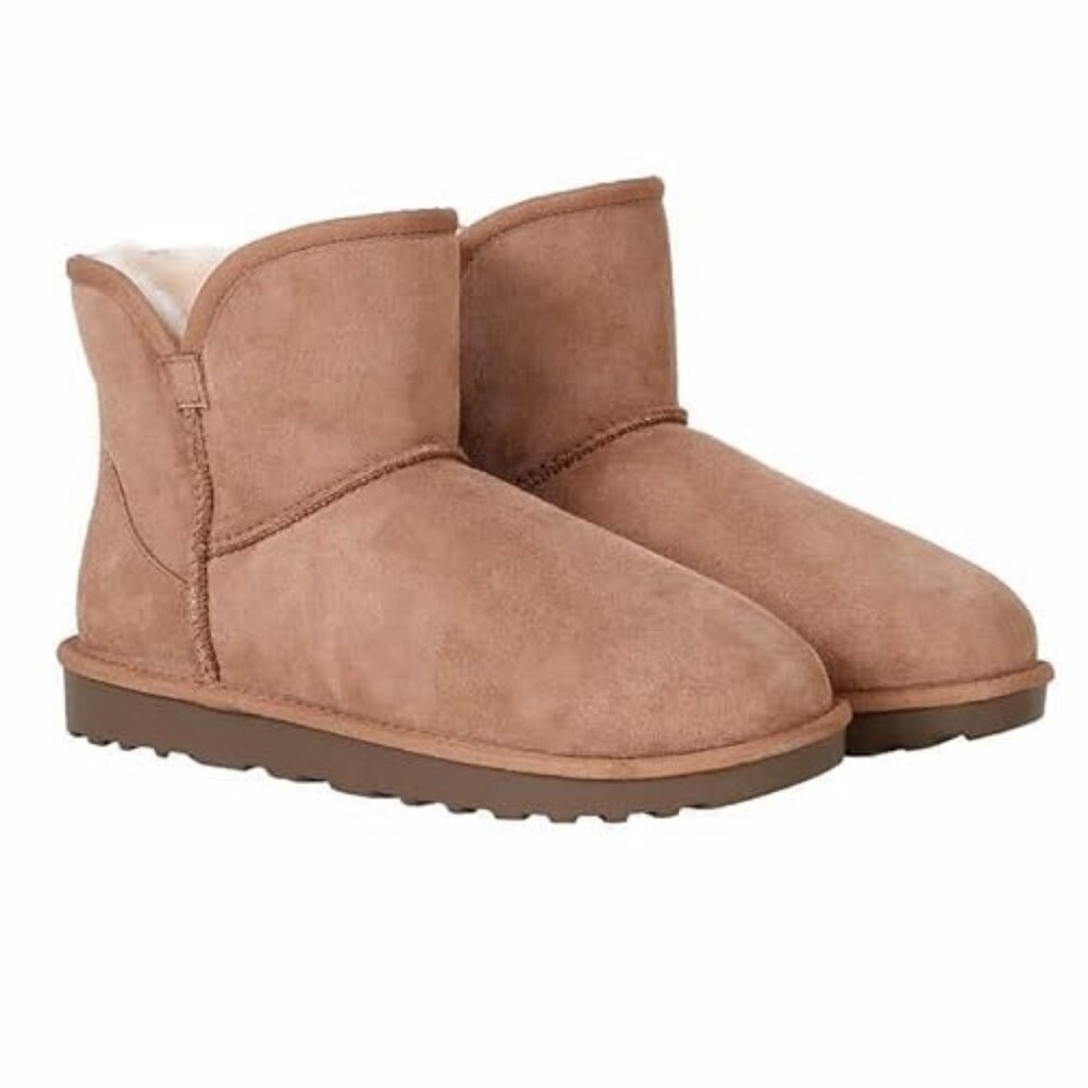 Women's Kirkland Signature Scalloped Edge Shearling Boot - Tan - Var Szs - NIB
