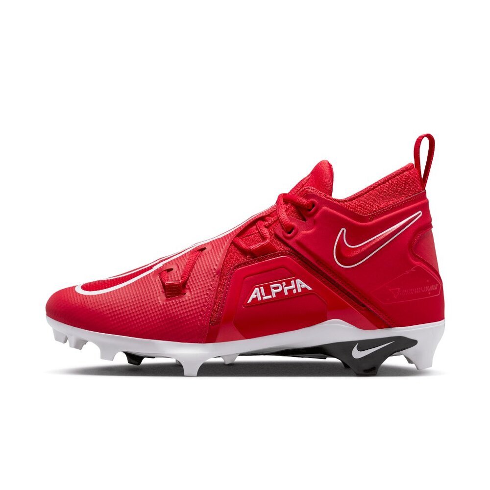 Men's Nike Alpha Menace Pro 3 Mid Football Cleats - Red & White - 10 - NWOB
