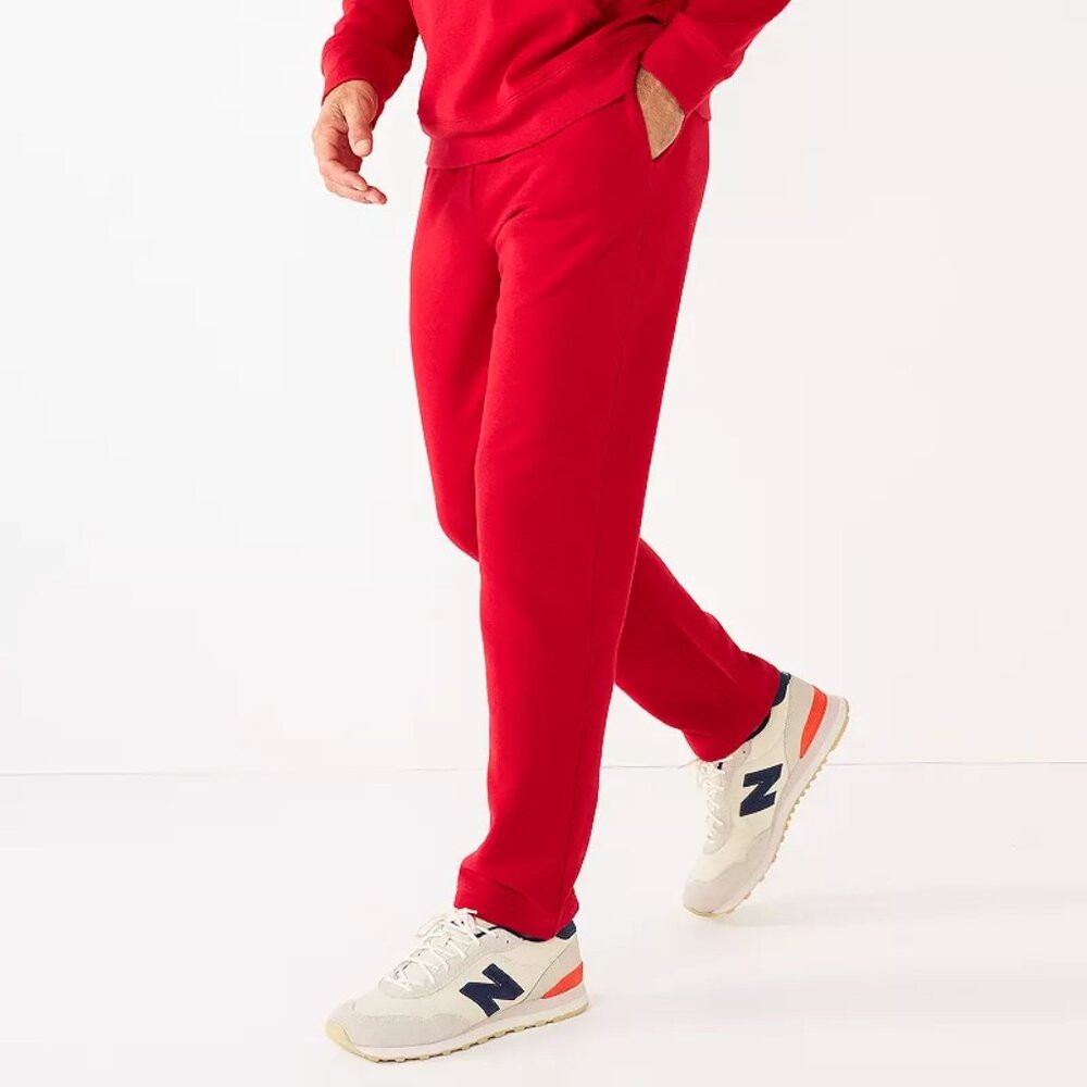 Men's Tek Gear Ultra Soft Fleece Pants - Red - Large - NWT