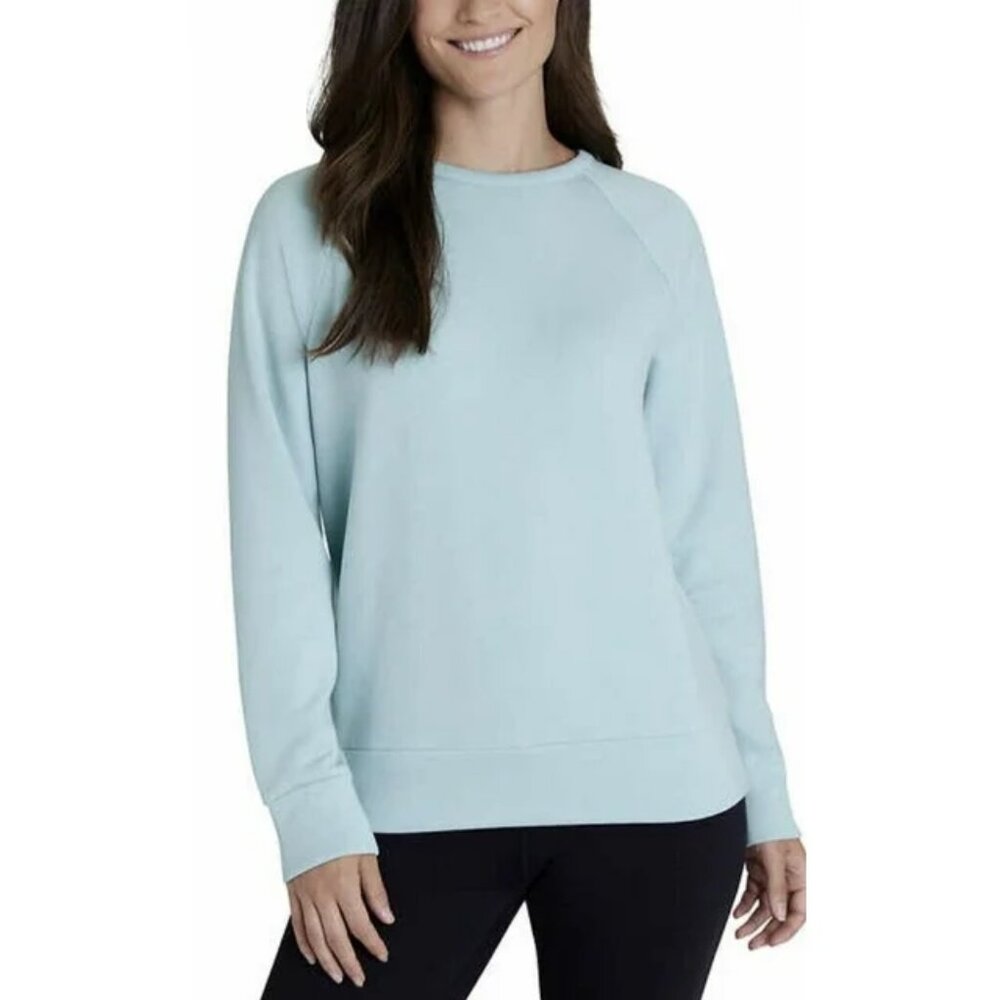 Women's Eddie Bauer Plus Size Fleece Lined Crewneck Sweatshirt - Ocean - XXL-NWT