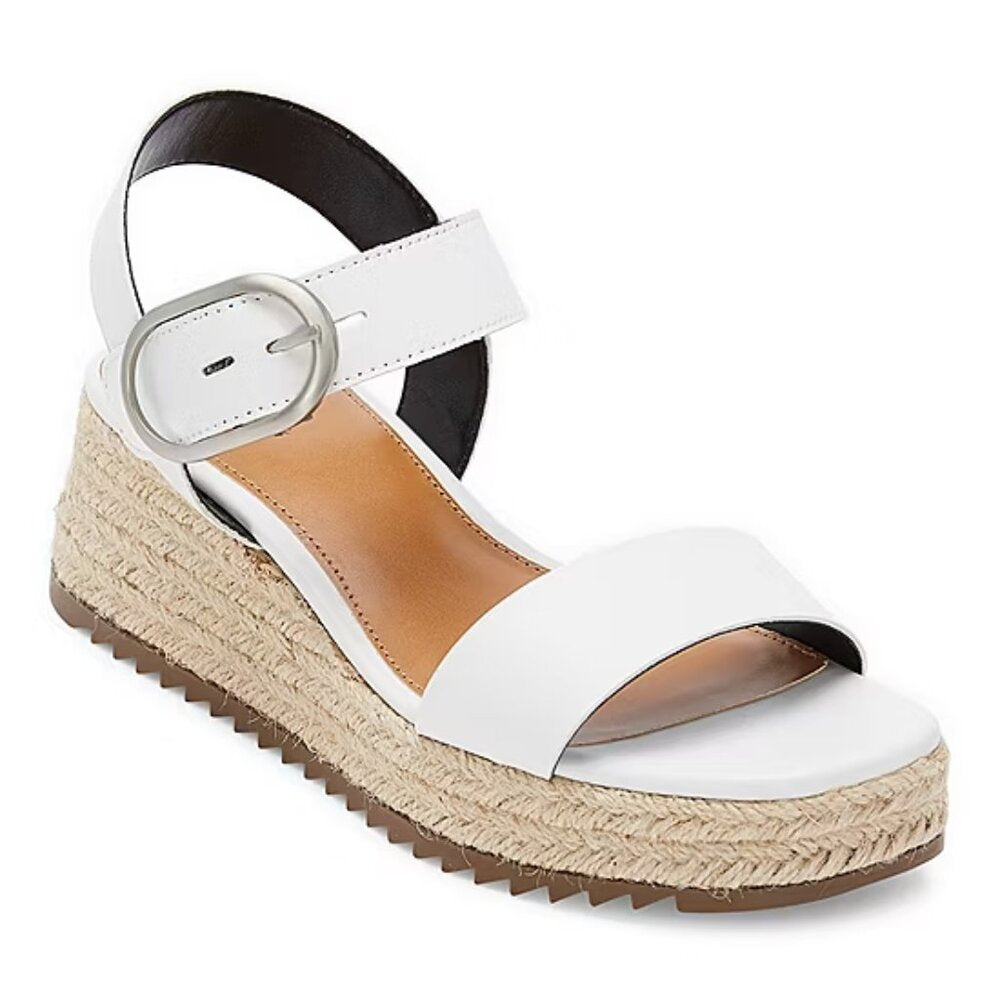 Women's a.n.a Emily Espadrille Wedge Sandals - Cream - 8.5 - NWT
