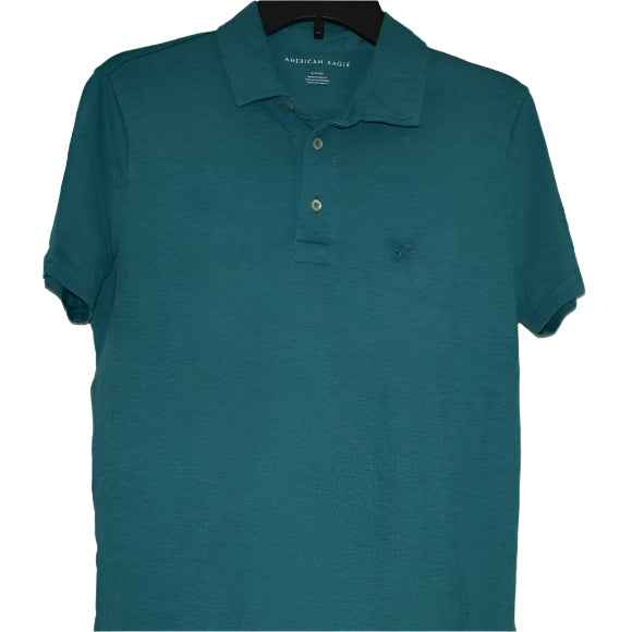 American Eagle Outfitters Men's Polo Shirt Green-NWT