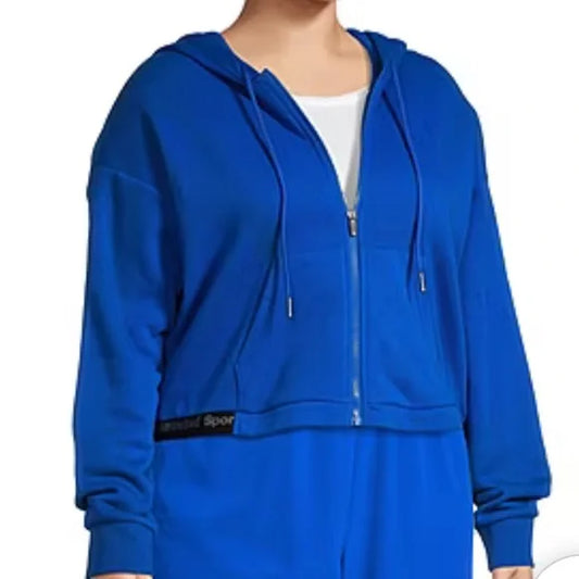 Women's Sport Illustrated Long Sleeve Hoodie-Blue-3X-NWT