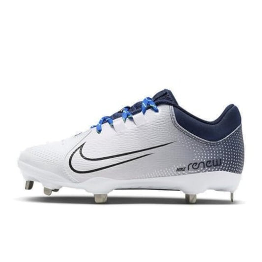 Women's Nike Hyperdiamond 4 Pro Metal Softball Cleats - Navy & White - Var Szs