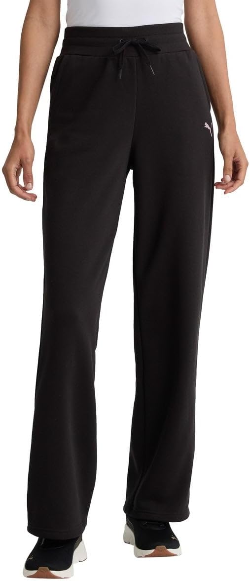 Puma Women's Fleece Sweat Pants-Black-NWT