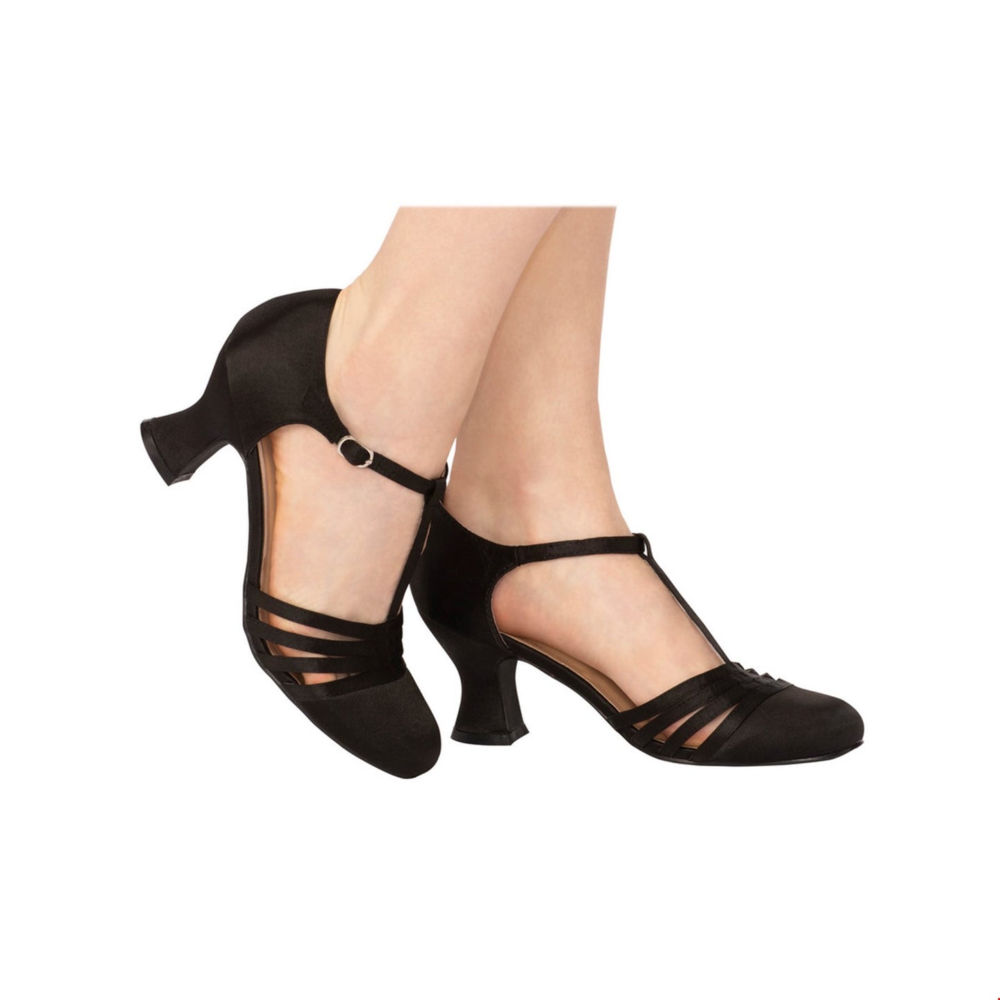 Rubies Women's Lucy Low Heel Pumps 10 Black NIB