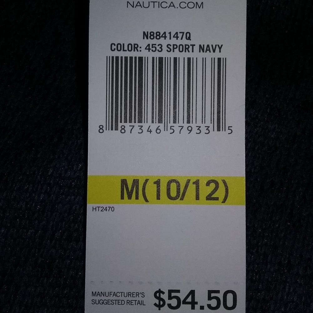 Boys Nautica Navy/Red Zip Jacket-M-New with Tags